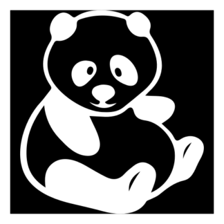 Fat Panda Decal (White)